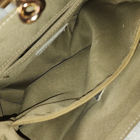 MERCI MARIE Italian Croc Embossed Gray Leather Handbag - Picture 10 of 10